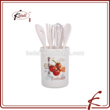 Ceramic utensil holder for kitchen
